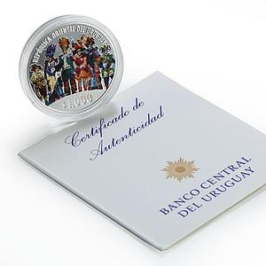 Uruguay 1000 pesos La Murga Carnival Music Dances Culture proof silver coin 2020