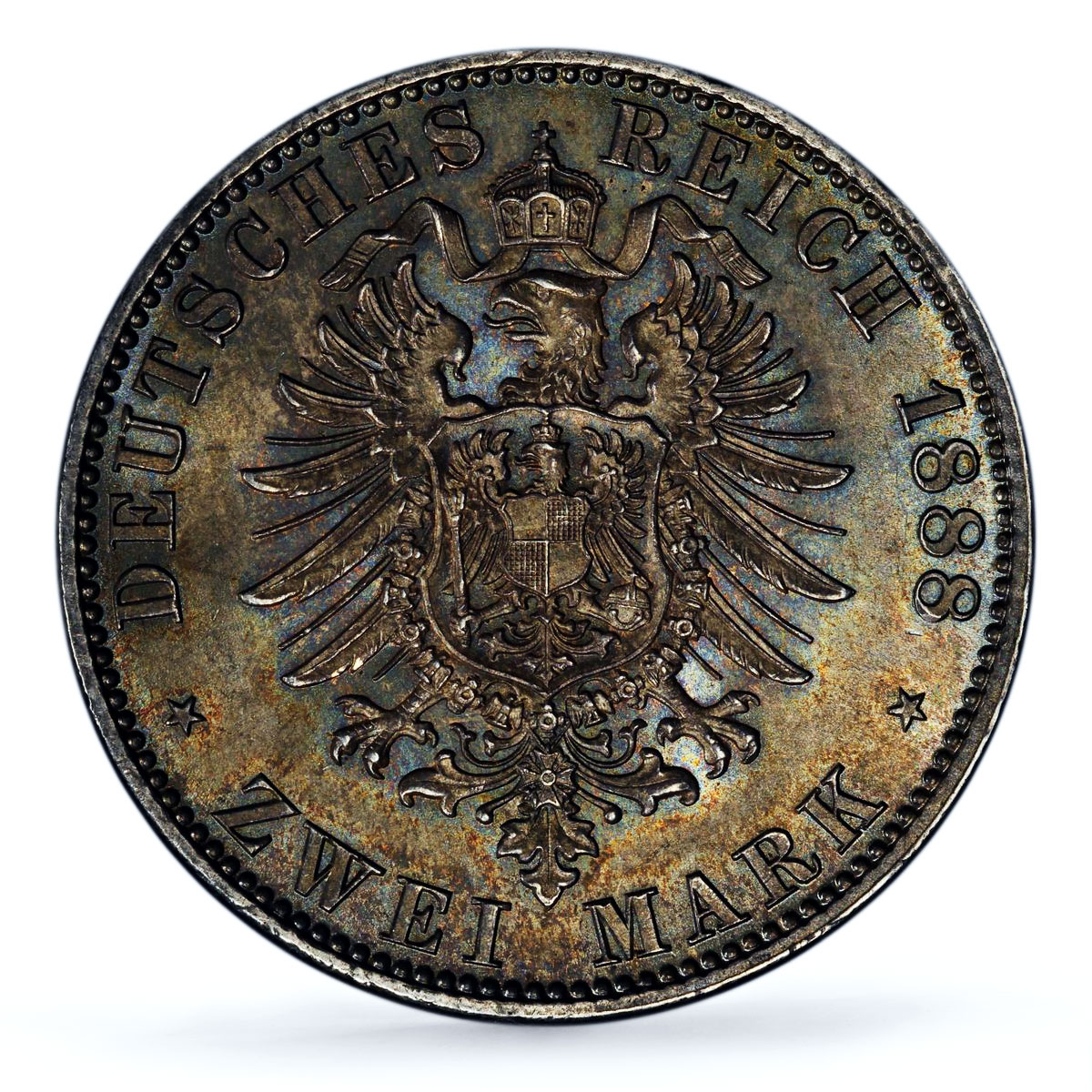 Germany Prussia 2 mark King Frederick Friedrich III MS64 PCGS silver coin 1888