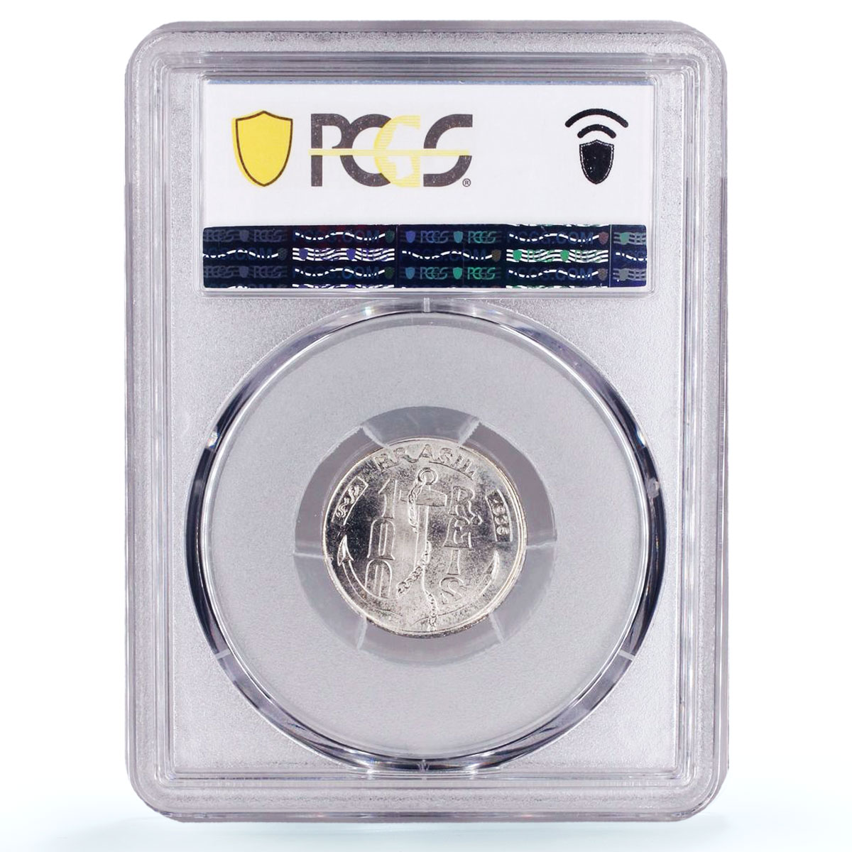 Brazil 100 reis Republic Coinage Tamandare KM-536 MS65 PCGS CuNi coin 1936