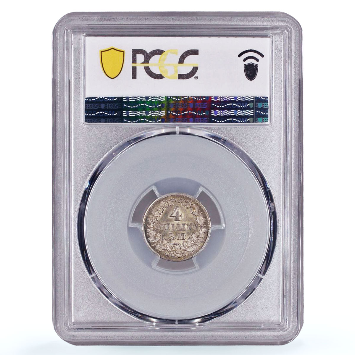 Denmark 4 skilling King Christian IX Coinage KM-775 MS63 PCGS billon coin 1874