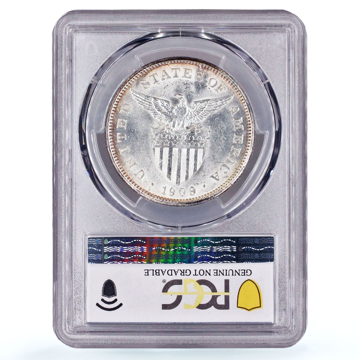 Philippines 1 peso US Decimal Coinage Small Type UNC PCGS silver coin 1909-S