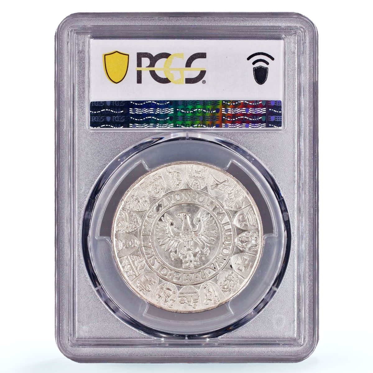 Poland 100 zlotych Polish Millennium History Probe SP64 PCGS silver coin 1966