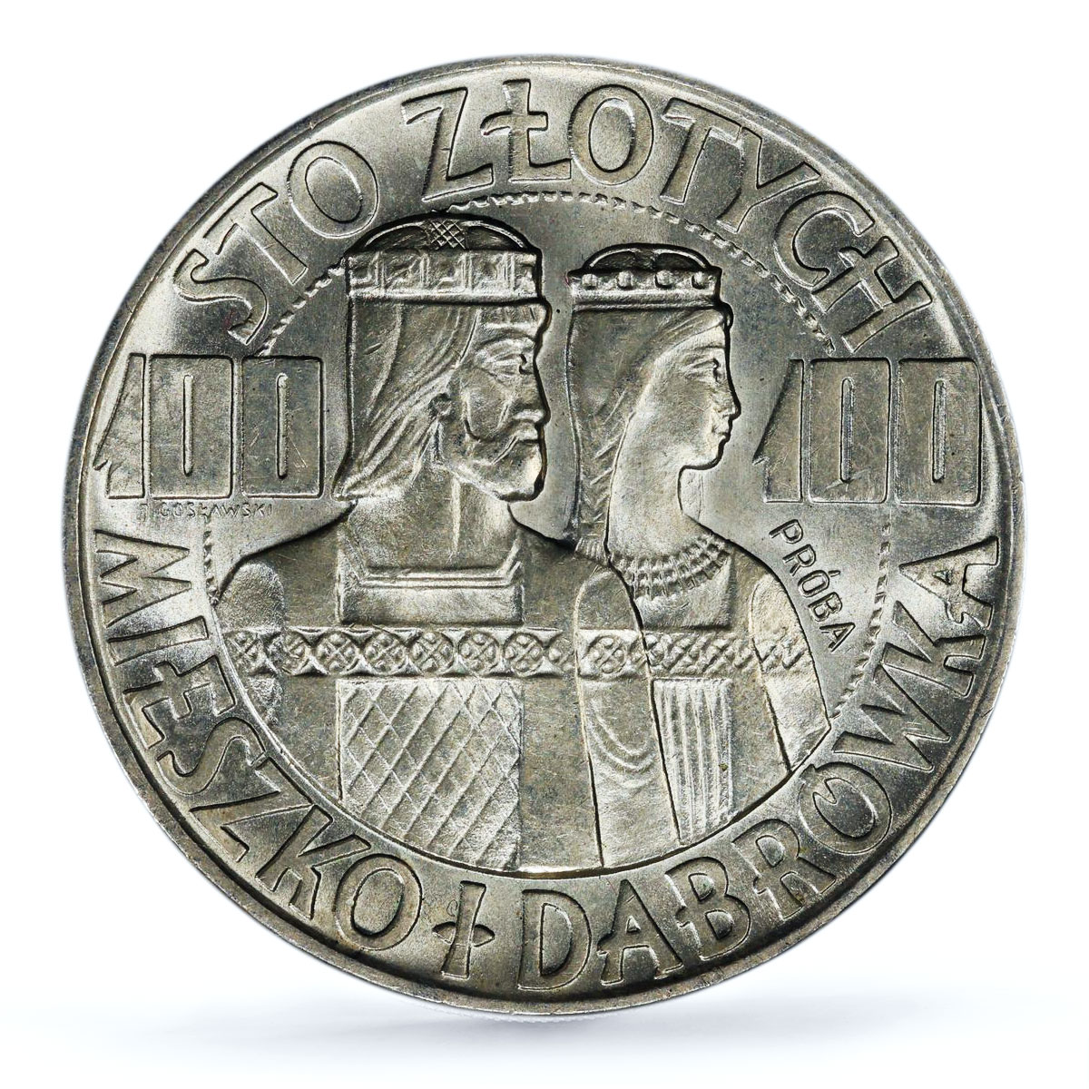 Poland 100 zlotych Polish Millennium History Probe SP64 PCGS silver coin 1966