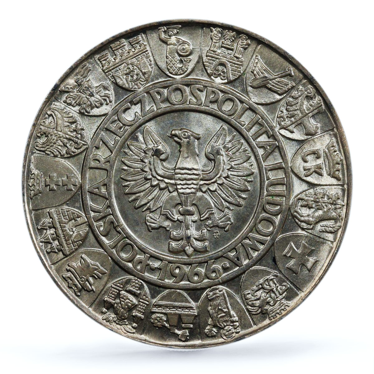 Poland 100 zlotych Polish Millennium History Probe SP64 PCGS silver coin 1966