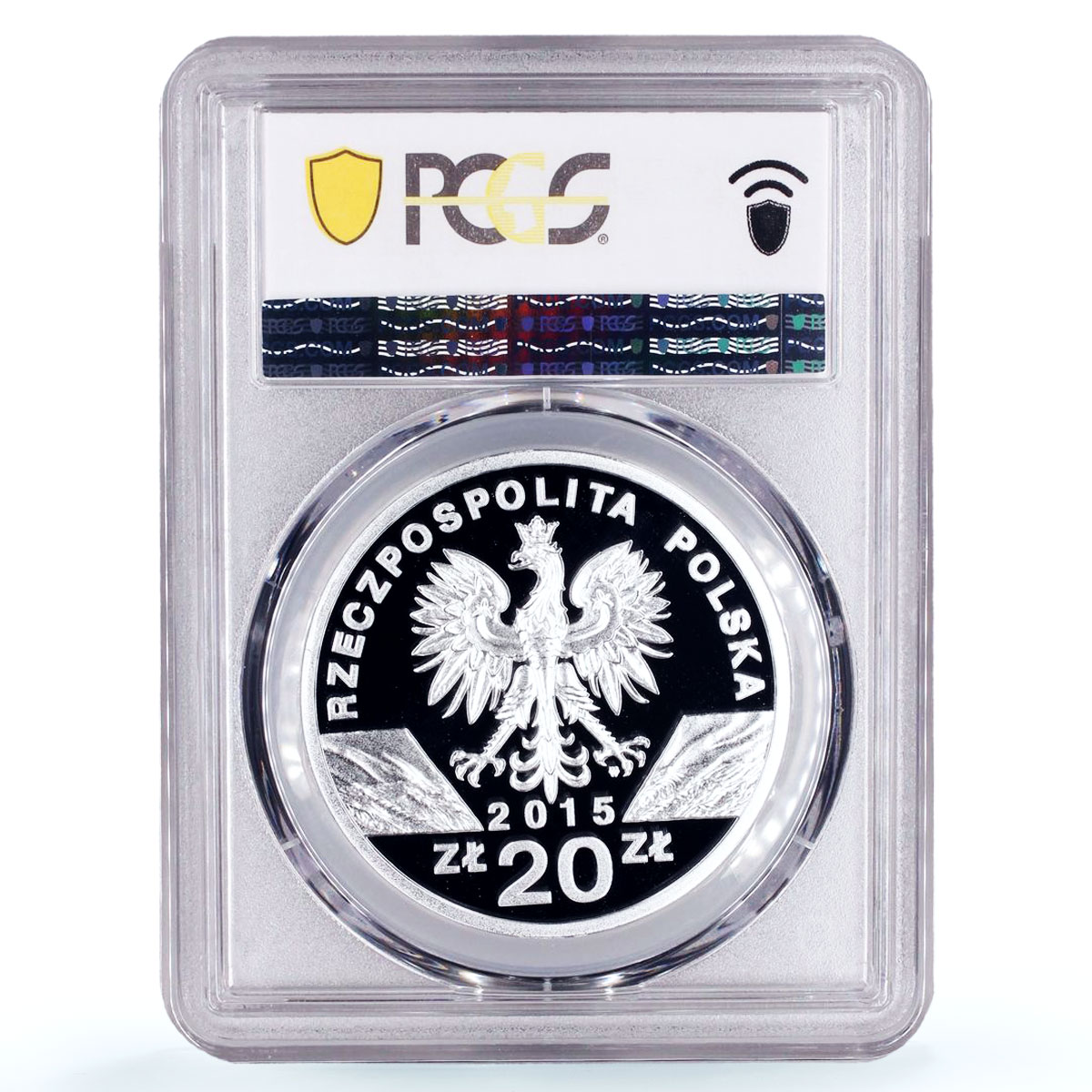 Poland 20 zlotych Pszczola Honeybee Animals Fauna PR70 PCGS silver coin 2015