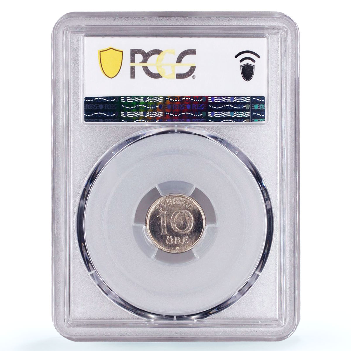 Sweden 10 ore King Gustaf V Coinage KM-795 MS65 PCGS NiBrass coin 1920