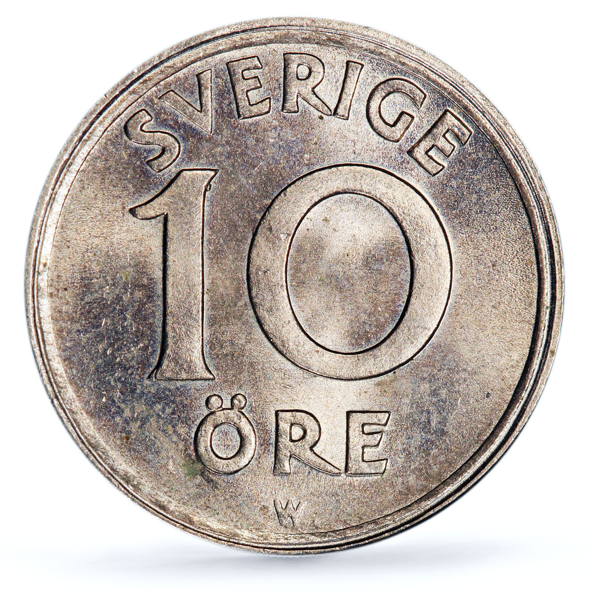 Sweden 10 ore King Gustaf V Coinage KM-795 MS65 PCGS NiBrass coin 1920