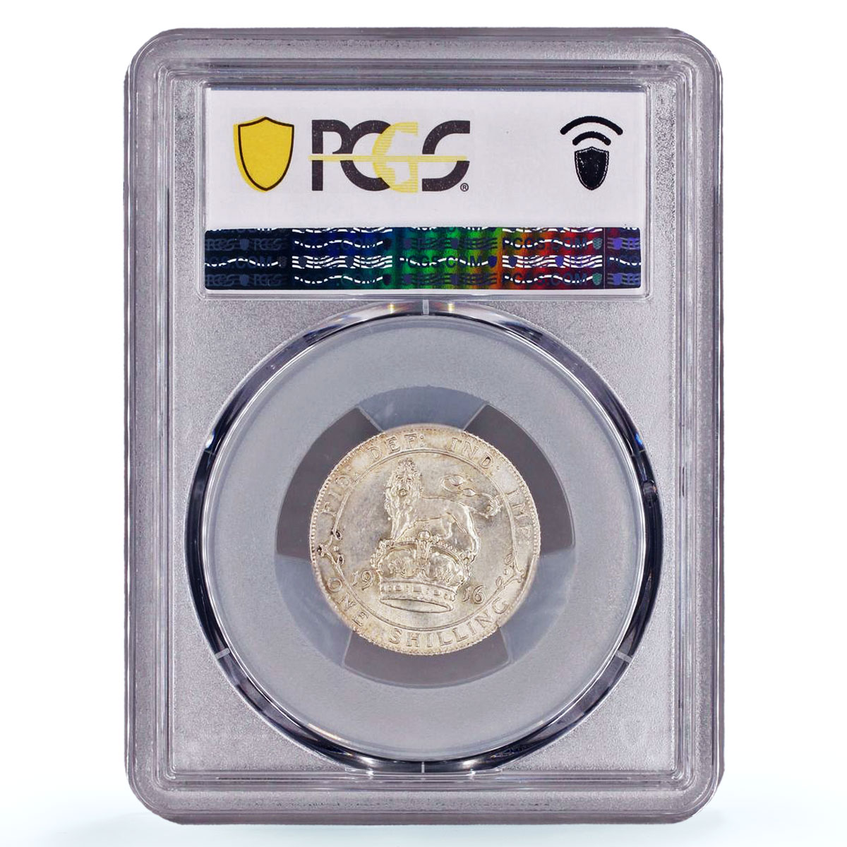 Great Britain 1 shilling King George V Coinage KM-816 MS62 PCGS silver coin 1916