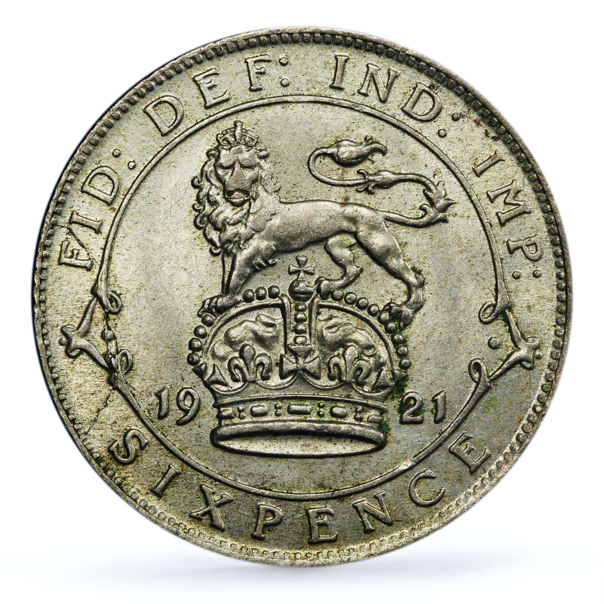 Great Britain 6 pence King George V Coinage KM-815a MS64 PCGS silver coin 1921