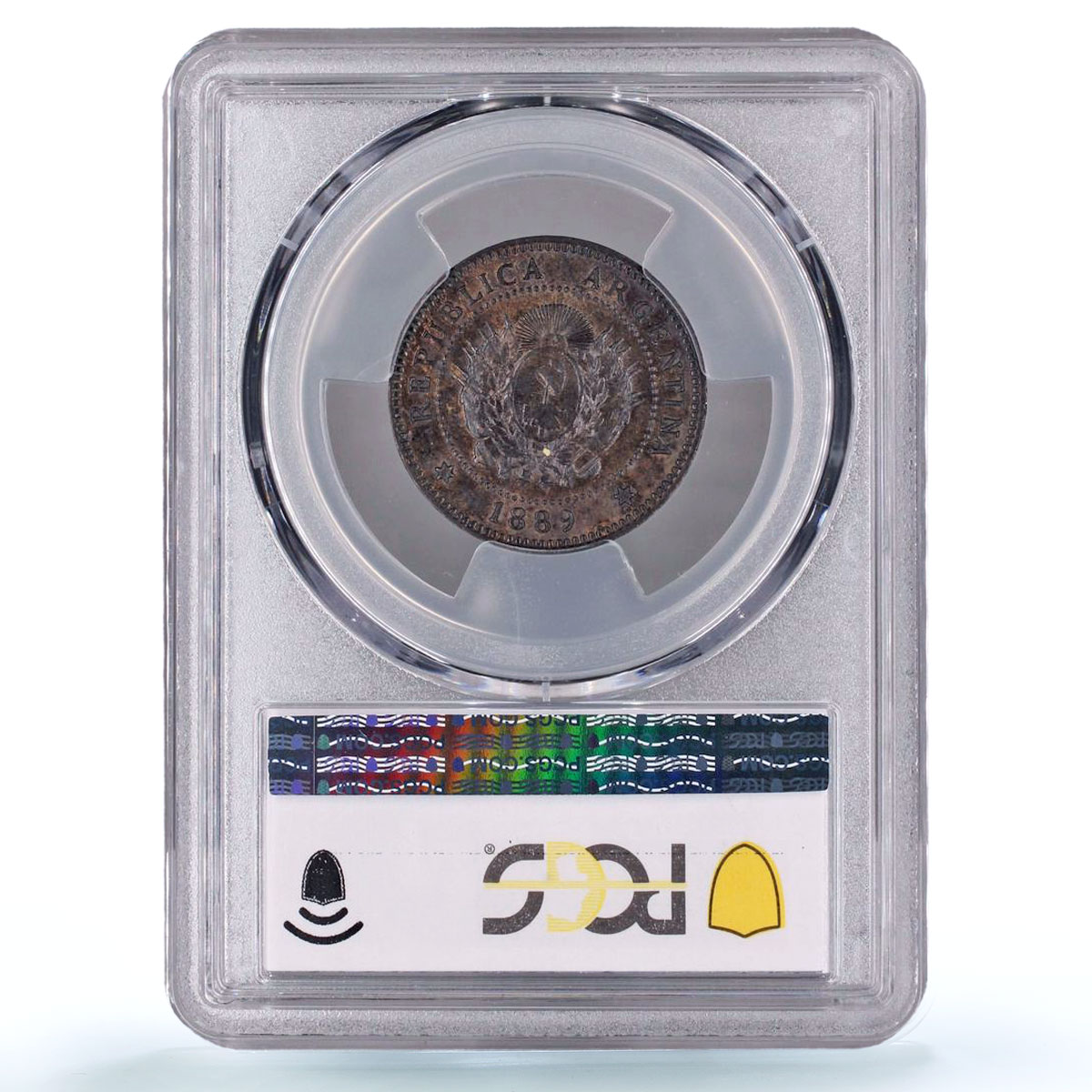 Argentina 1 centavo Republic Coinage Libertad KM-32 MS63 PCGS bronze coin 1889