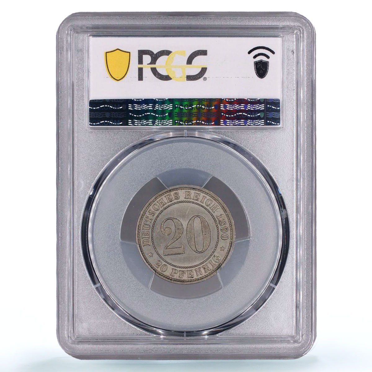 Germany 20 pfennigs Wilhelm II Coinage Small Type KM-13 MS64 PCGS CuNi coin 1890