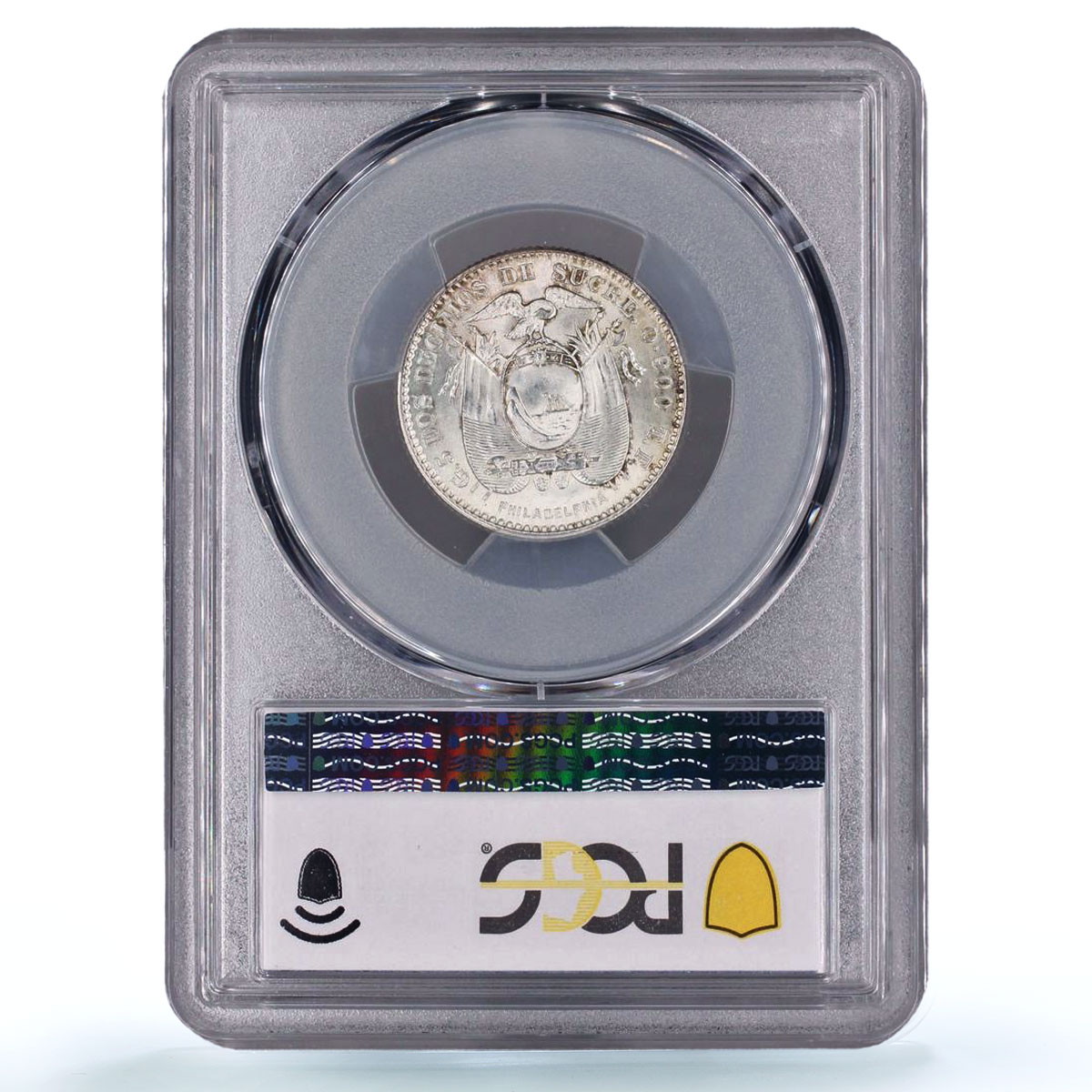 Ecuador 2 decimos Republic Coinage Sucre Philadelphia MS64 PCGS silver coin 1914