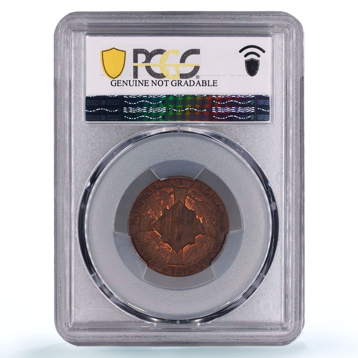 Spain Catalonia 5 centimos Catalanist Union St George UNC PCGS copper coin 1900