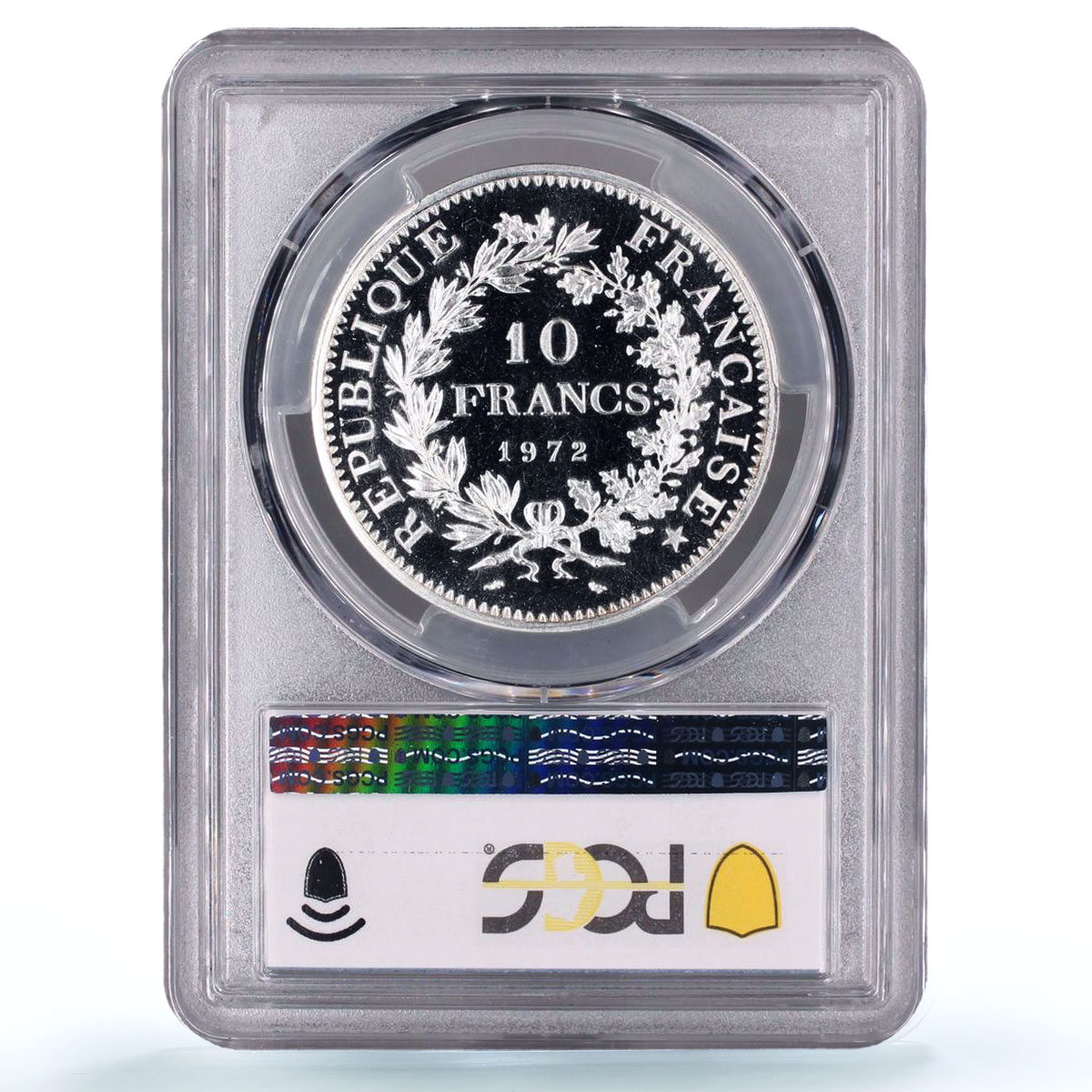 France 10 francs Hercules Liberty Equality Fraternity MS69 PCGS silver coin 1972