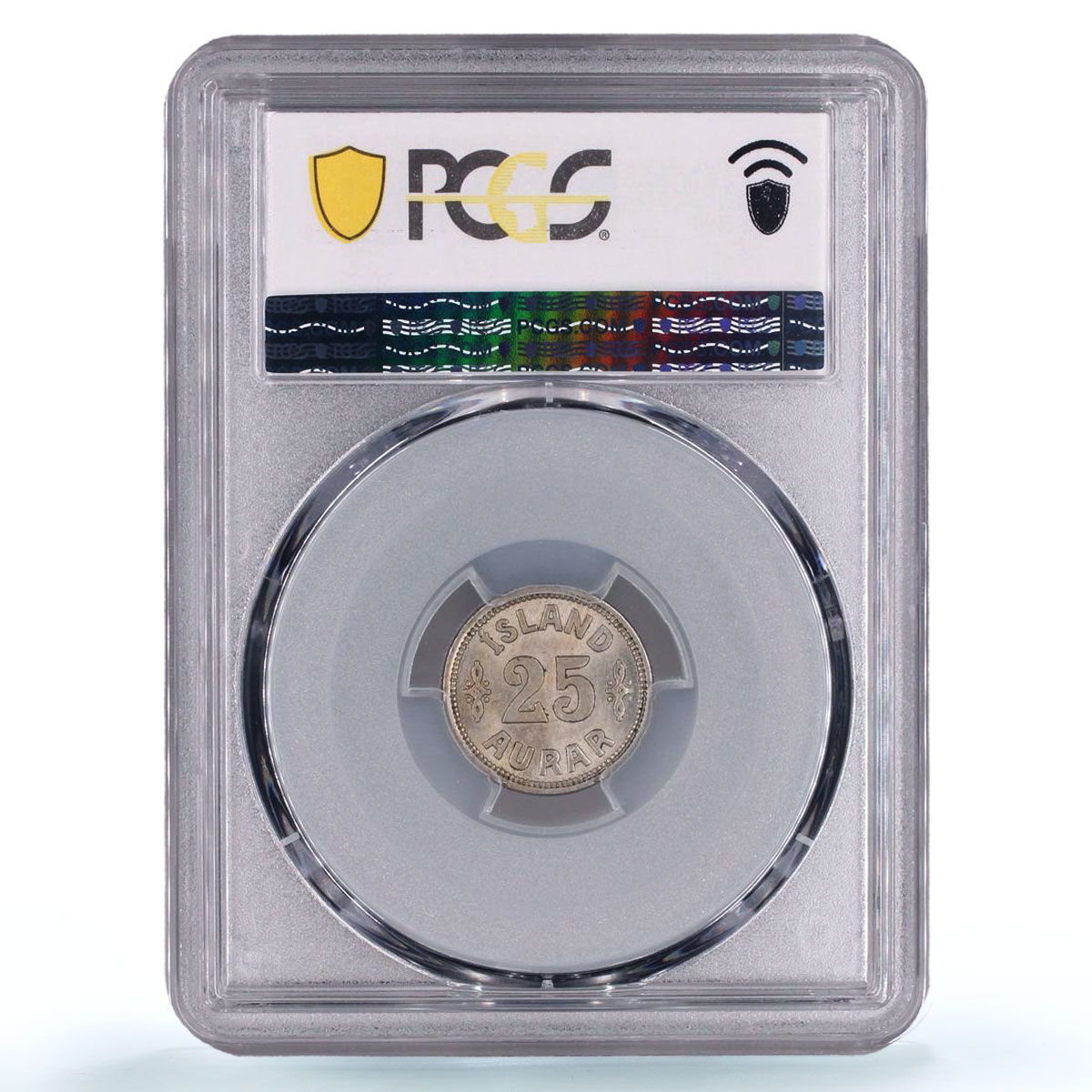 Iceland 25 aurar King Christian X Coinage Near 7 KM-2.1 MS63 PCGS CuNi coin 1937