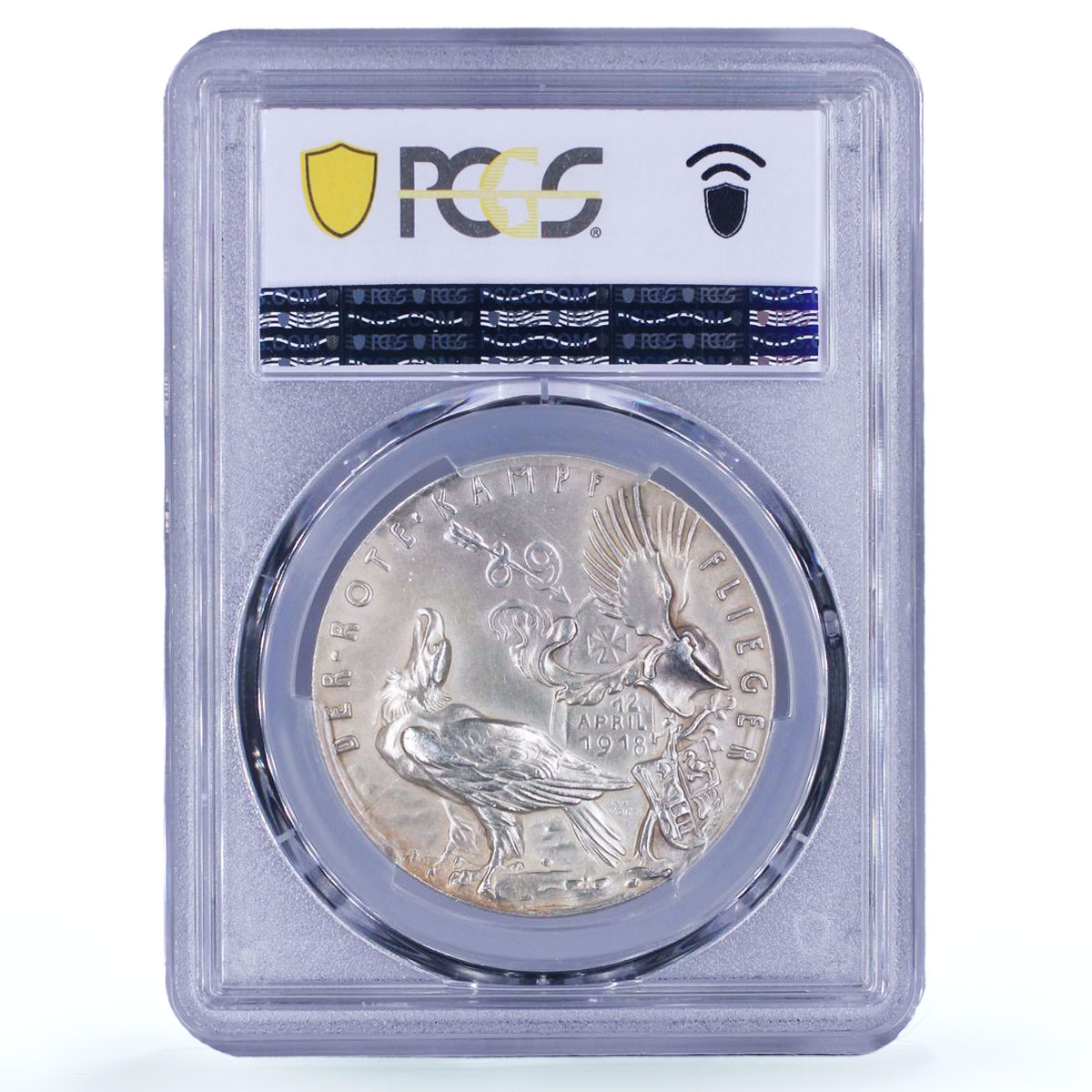 Germany Richthofen Red Baron Planes Aviation Matte SP63 PCGS silver medal 1918