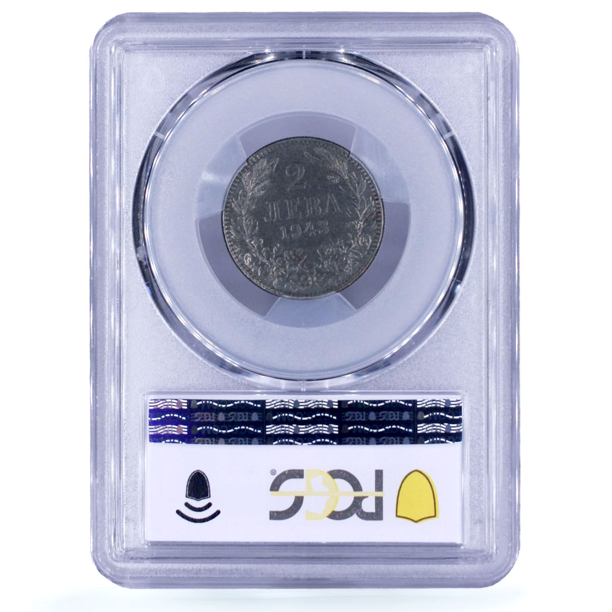 Bulgaria 2 leva King Boris III Coinage KM-49 MS64 PCGS iron coin 1943