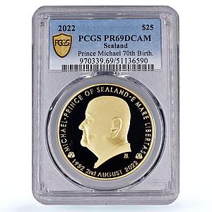 Sealand 25 dollars Prince Michael History Politics PR69 PCGS silver coin 2022