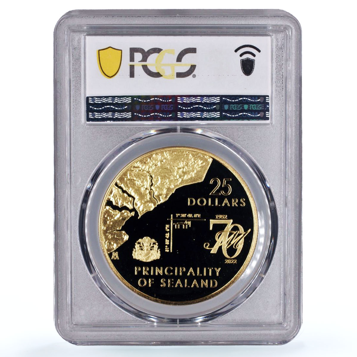 Sealand 25 dollars Prince Michael History Politics PR69 PCGS silver coin 2022