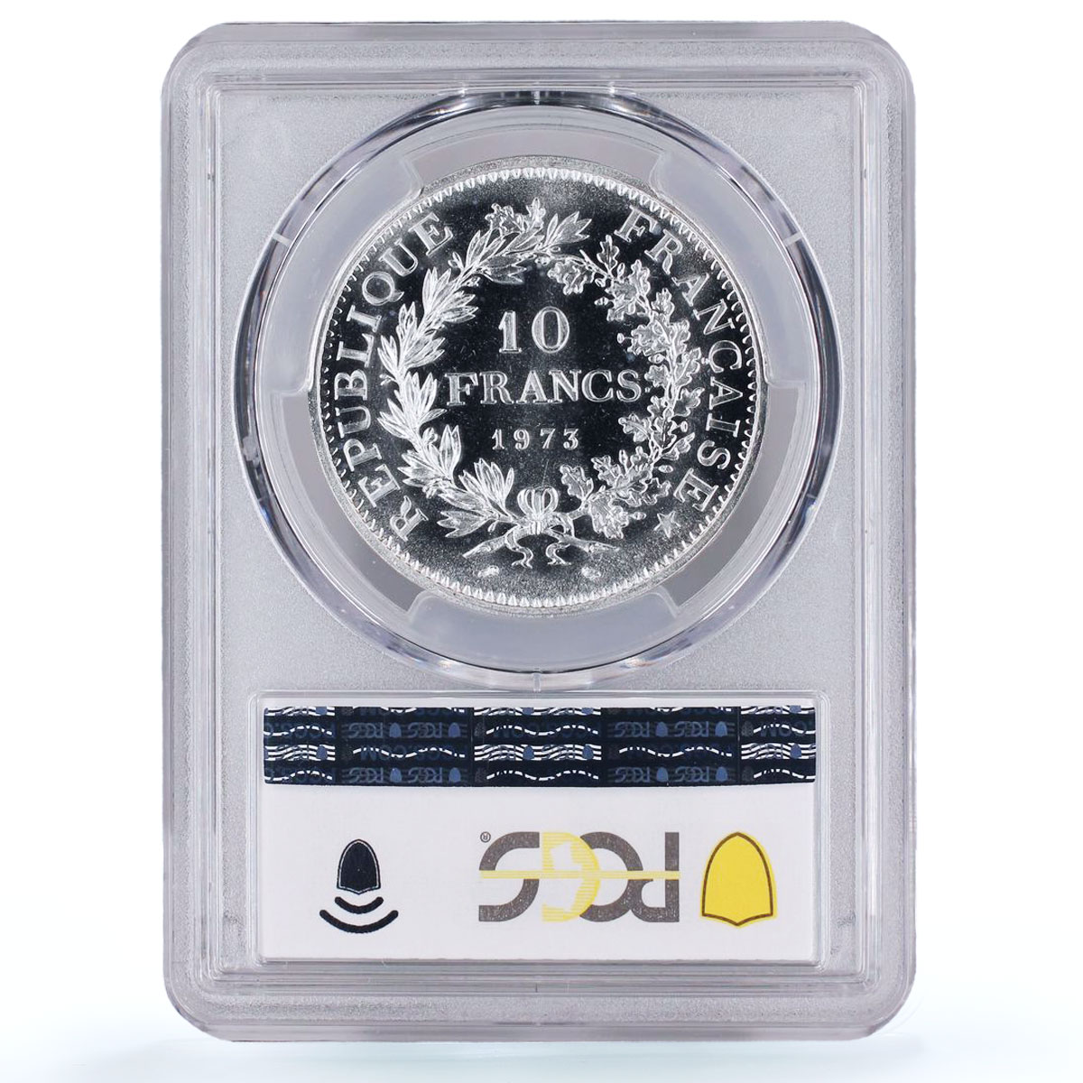 France 10 francs Hercules Liberty Equality Fraternity MS69 PCGS silver coin 1973