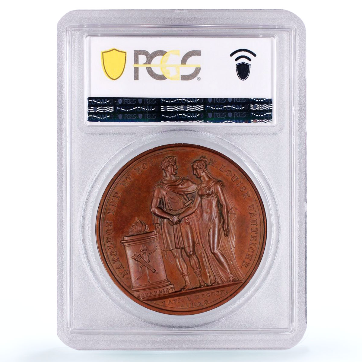 France Napoleon Autriche Marriage History Bramsen-952 SP65 PCGS BZ medal 1810