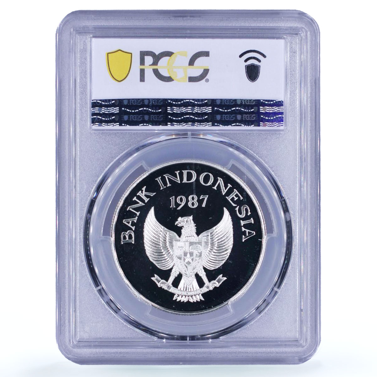 Indonesia 10000 rupiah Pig Boar Conservation Fauna PR70 PCGS silver coin 1987