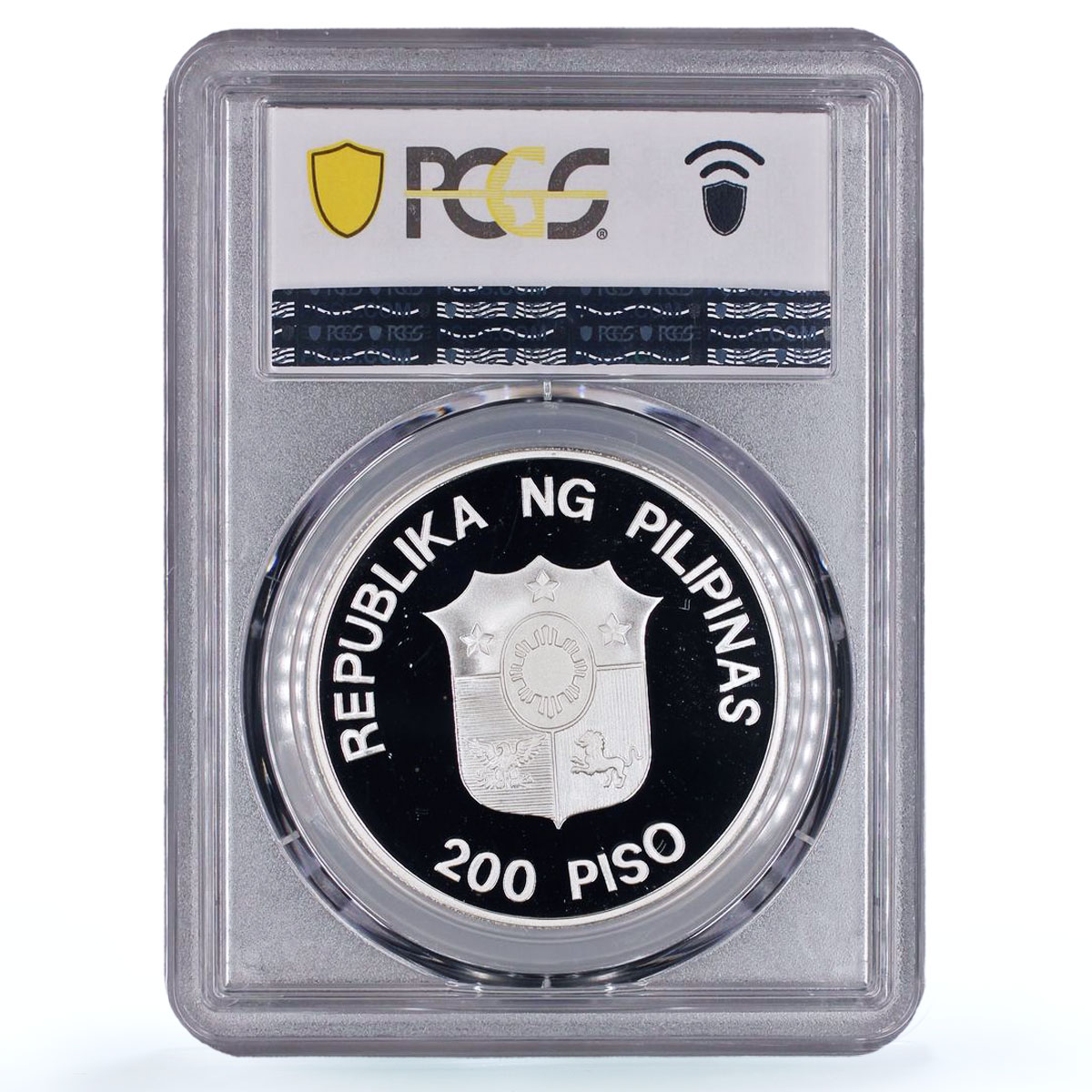 Philippines 200 piso Mindoro Bull Wildlife WWF Fauna PR70 PCGS silver coin 1987