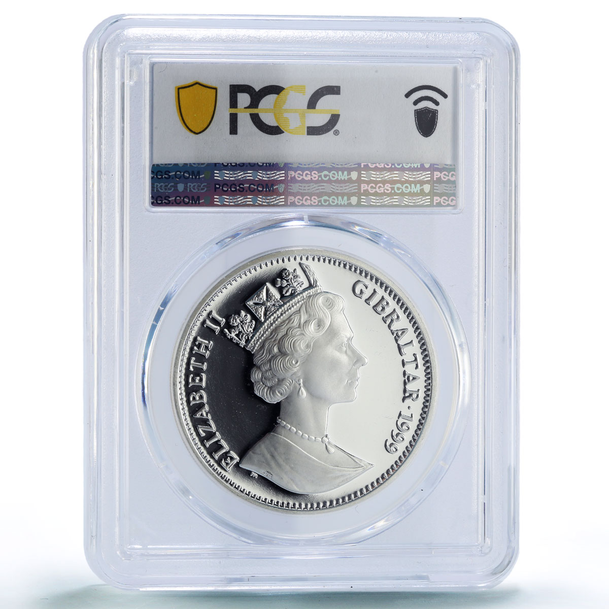 Gibraltar 1 royal Four Cherubs Angels Faith Religion PR69 PCGS silver coin 1999