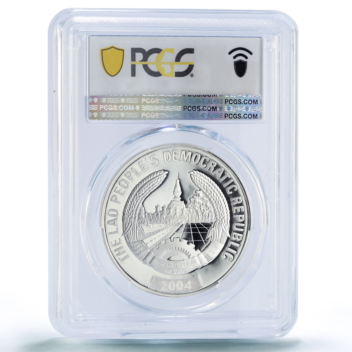 Laos 15000 kip Cichlasoma Flower Horn Fish Fauna PR69 PCGS silver coin 2003