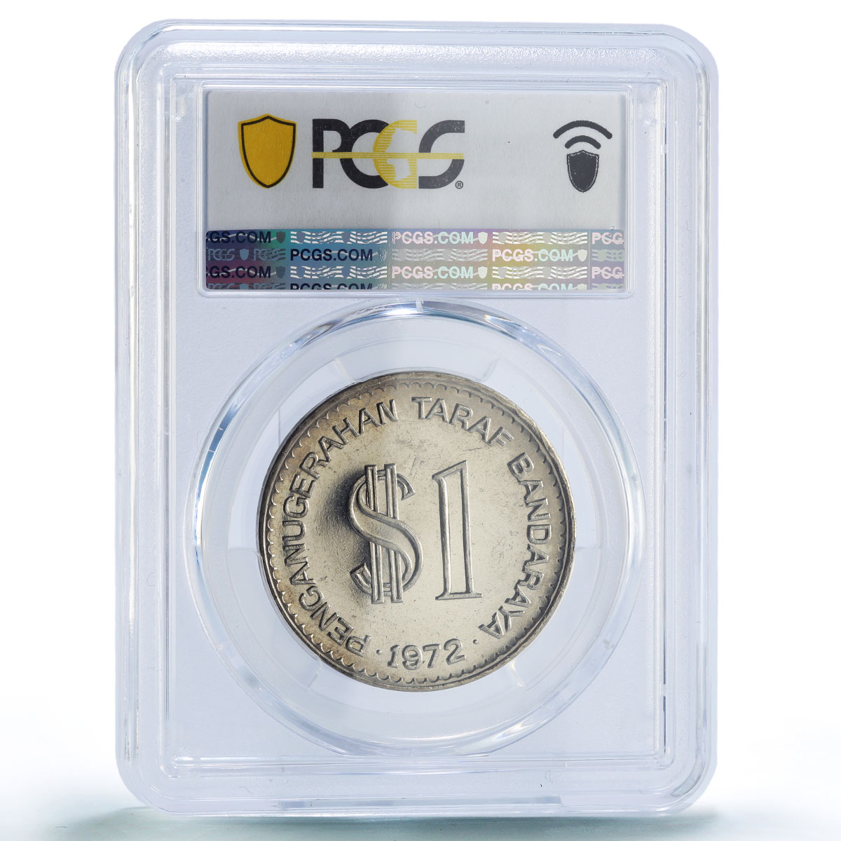 Malaysia 1 ringgit Kuala Lumpur City Anniversary KM-12 MS66 PCGS CuNi coin 1972