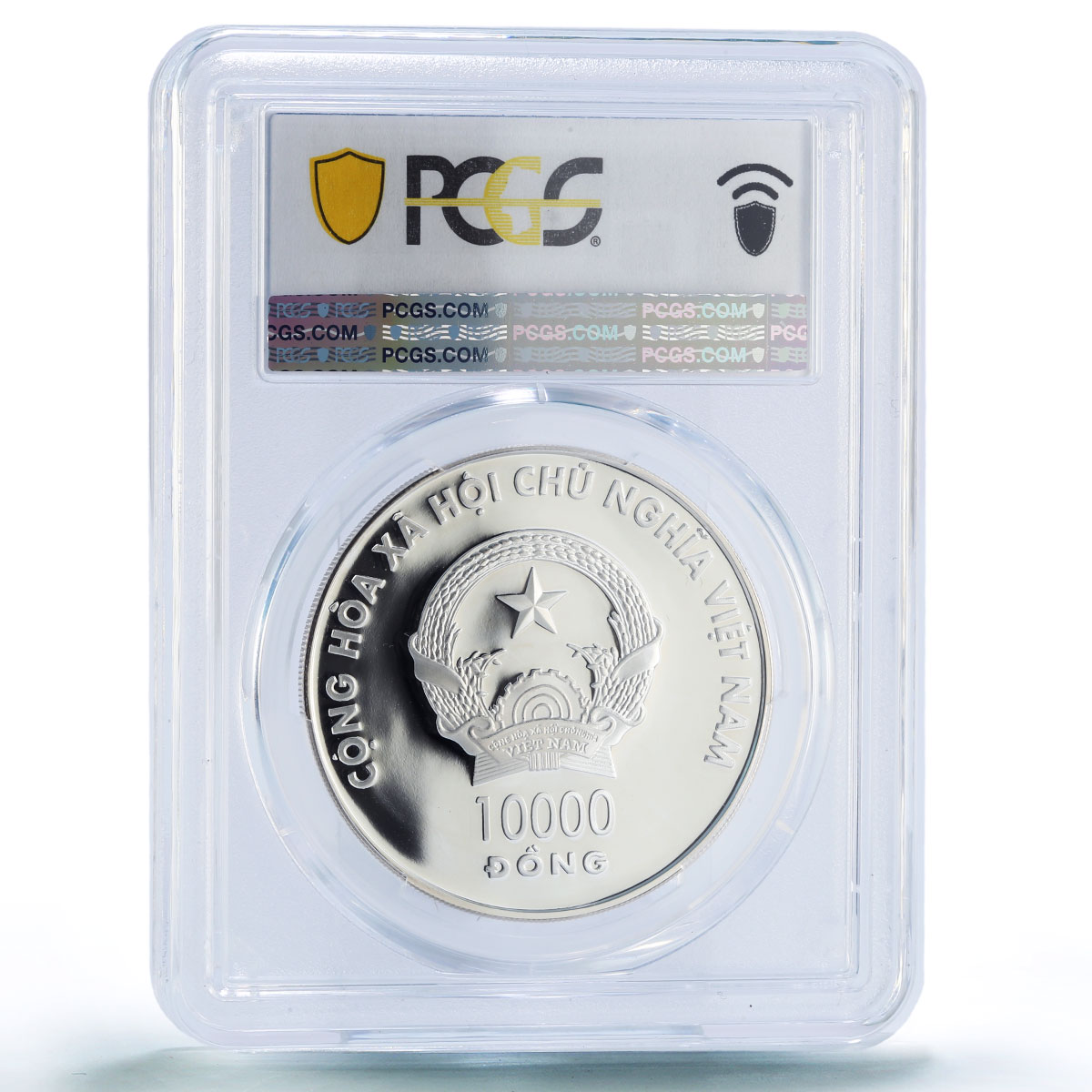 Vietnam 10000 dong Goat Year Lunar Calendar Colored PR68 PCGS silver coin 2003