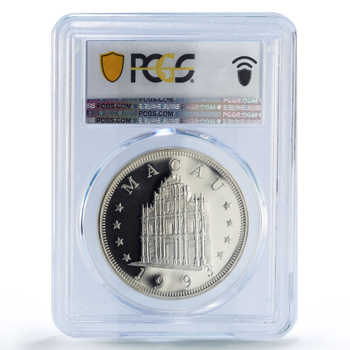 China Macau 100 patacas Rooster Year Lunar Calendar PR69 PCGS silver coin 1993