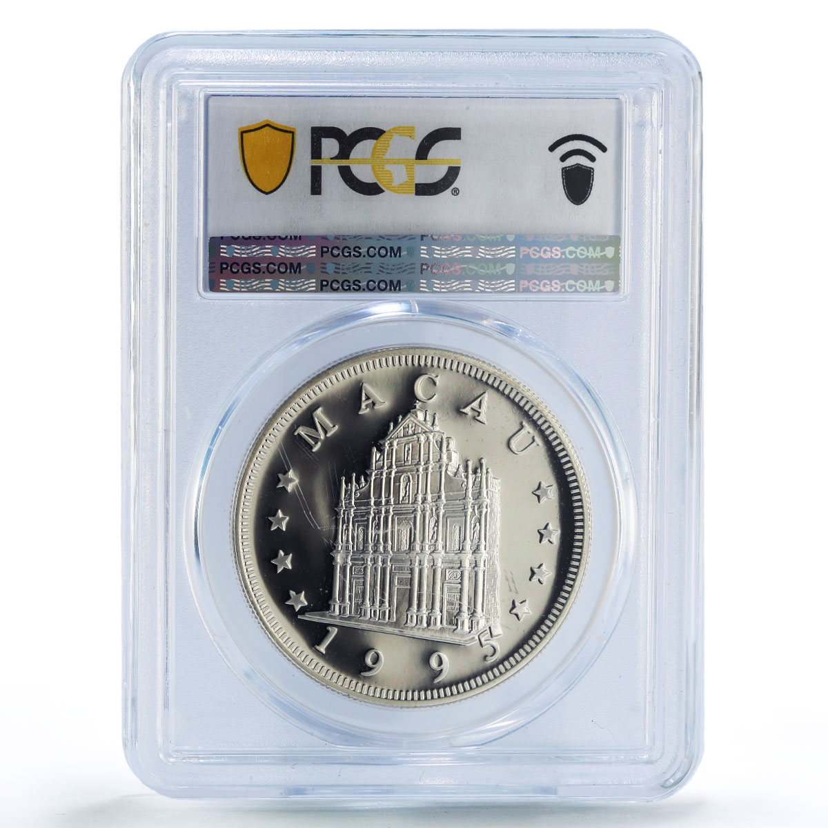 China Macau 100 patacas Pig Year Lunar Calendar PR69 PCGS silver coin 1995