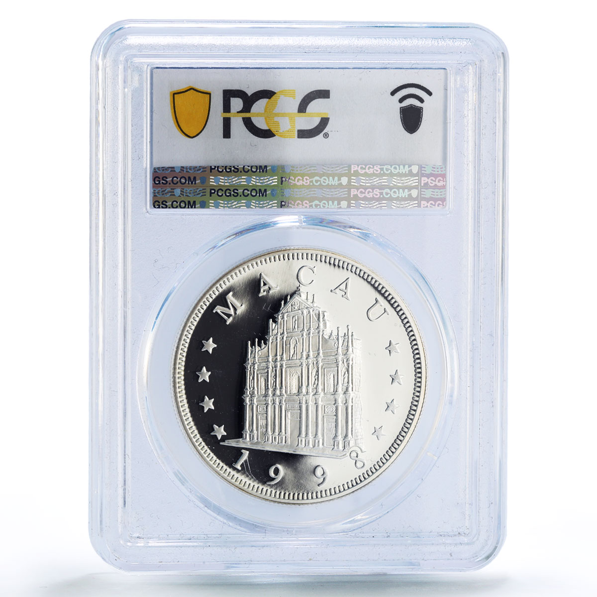 China Macau 100 patacas Tiger Year Lunar Calendar PR69 PCGS silver coin 1998