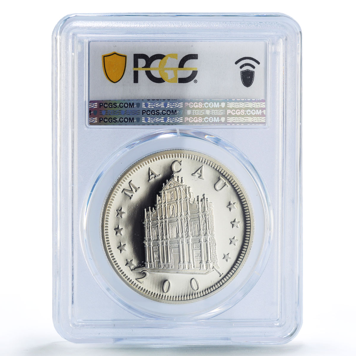 China Macau 100 patacas Snake Year Lunar Calendar PR69 PCGS silver coin 2001