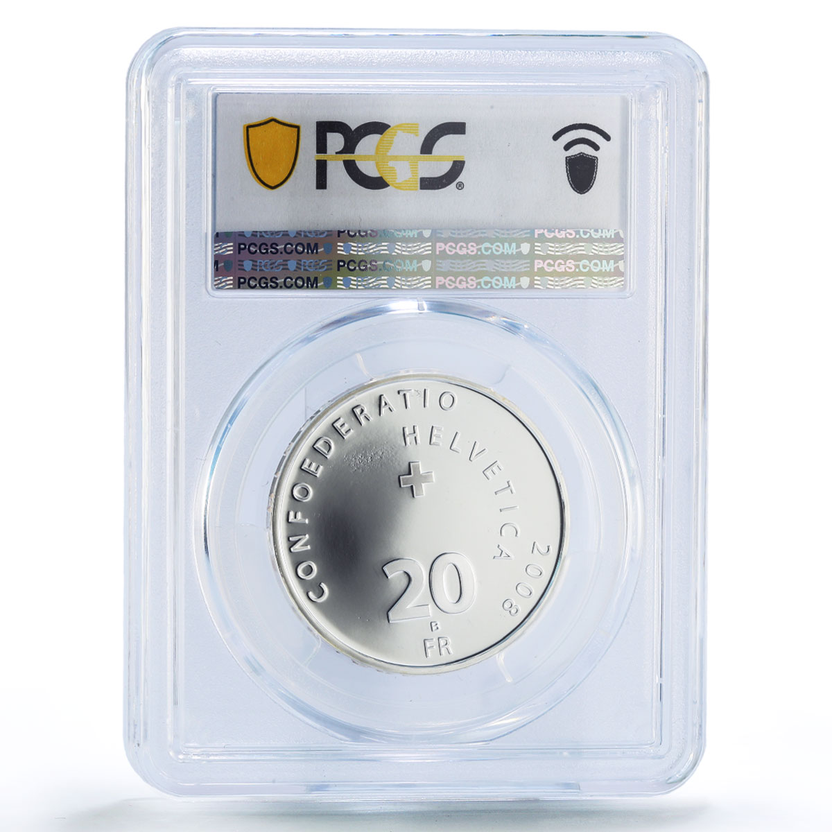 Switzerland 20 francs Vitznau Rigi Railway Trains PR68 PCGS silver coin 2008