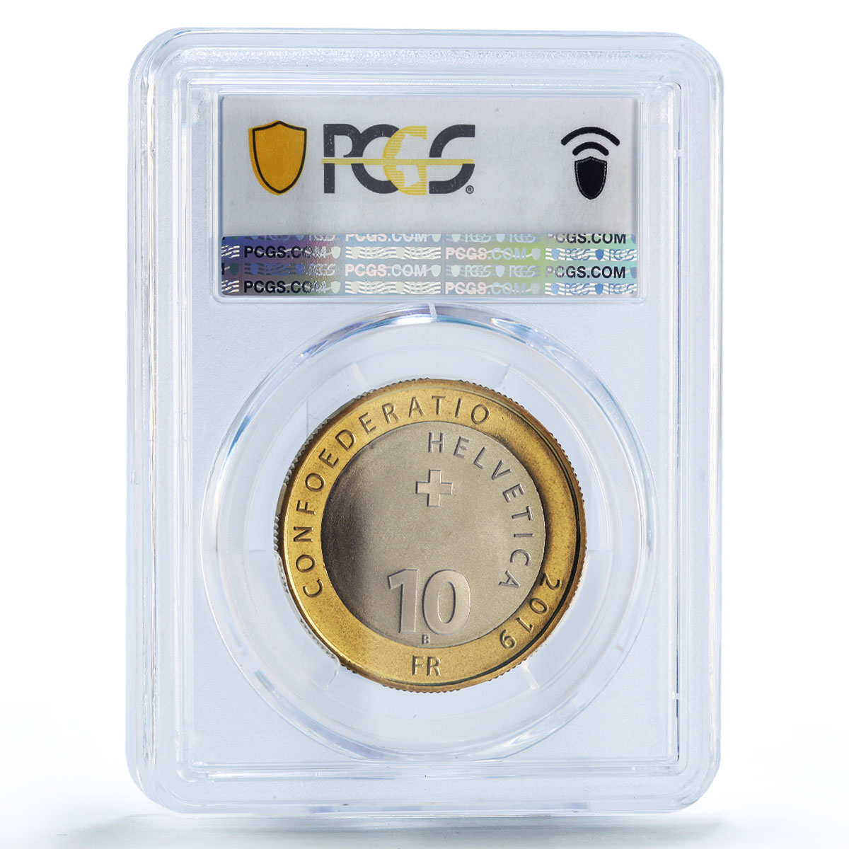 Switzerland 10 francs Roe Deer Forest Animals Fauna MS70 PCGS bimetal coin 2019