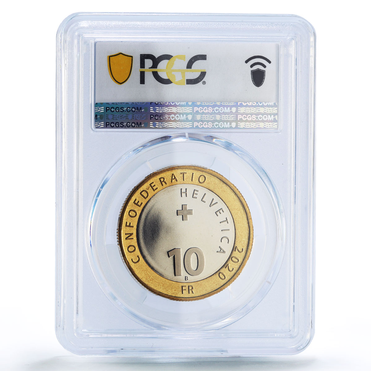 Switzerland 10 francs Hare Forest Animals Fauna MS69 PCGS bimetal coin 2020