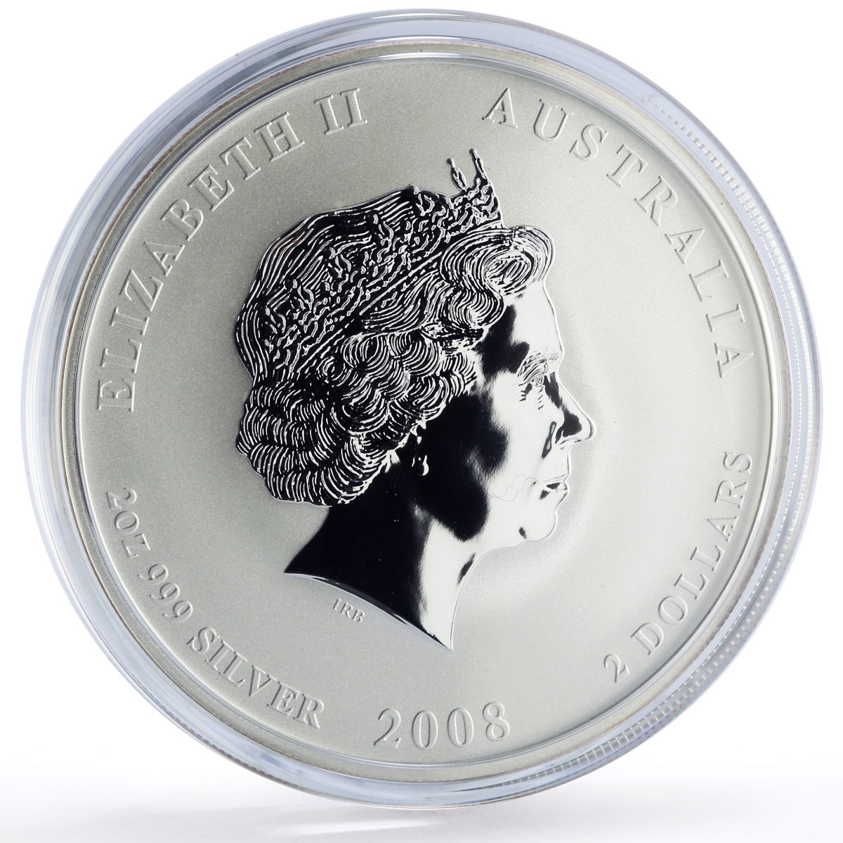 Australia 2 dollars Year of the Mouse Lunar Series 2 Color 2 oz silver coin 2008