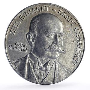 Germany Empire Zeppelin Airship Accident Echterdingen Aviation Al medal 1908