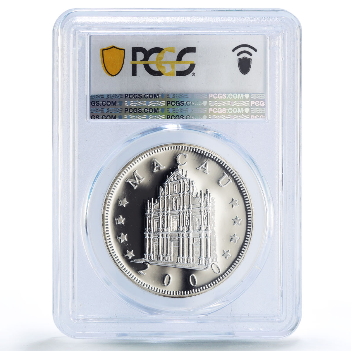 China Macau 100 patacas Dragon Year Lunar Calendar PR69 PCGS silver coin 2000