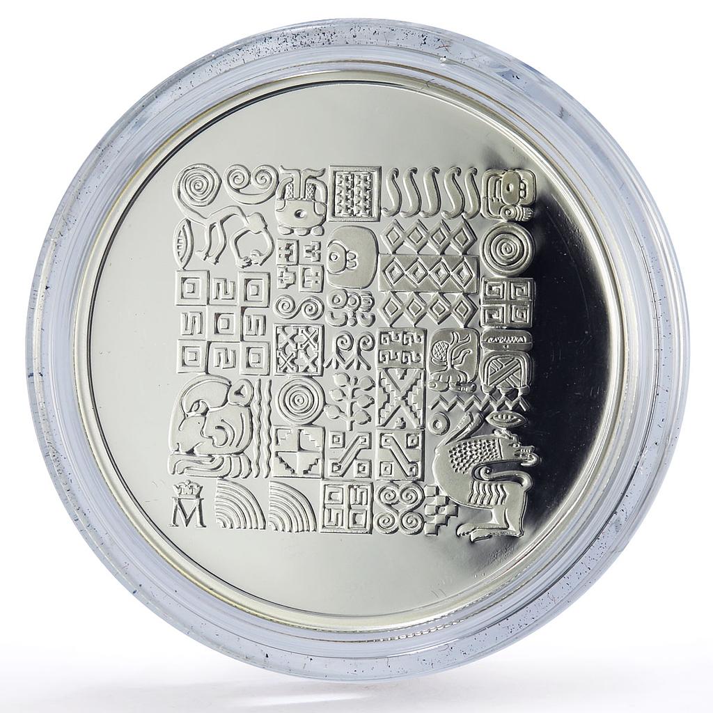 Spain Cultural Roots Ibero-American Series X Art silver token medal coin 2015