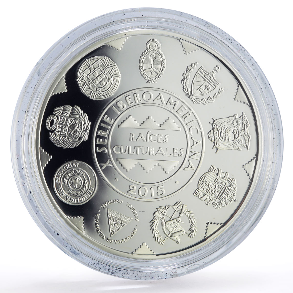 Spain Cultural Roots Ibero-American Series X Art silver token medal coin 2015