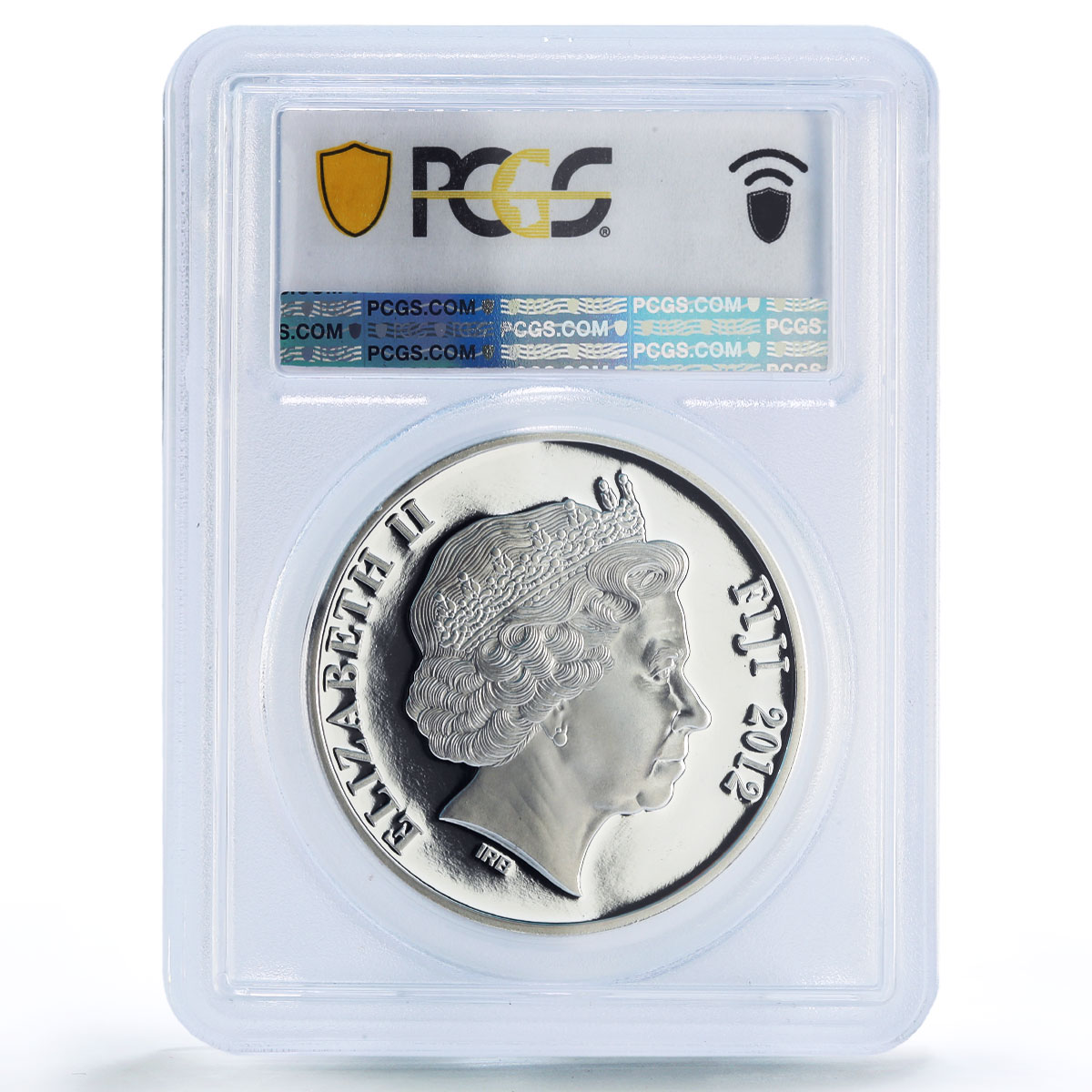 Fiji 10 dollars Dragon Year Pearl Lunar Calendar Gilt PR70 PCGS silver coin 2012