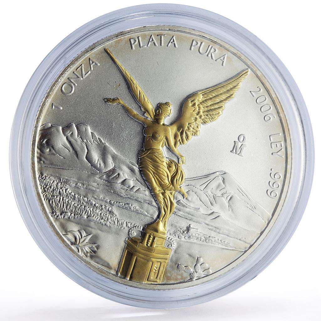 Mexico 1 onza Libertad Angel of Independence Gilt silver coin 2006