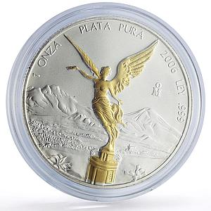 Mexico 1 onza Libertad Angel of Independence Gilt silver coin 2006