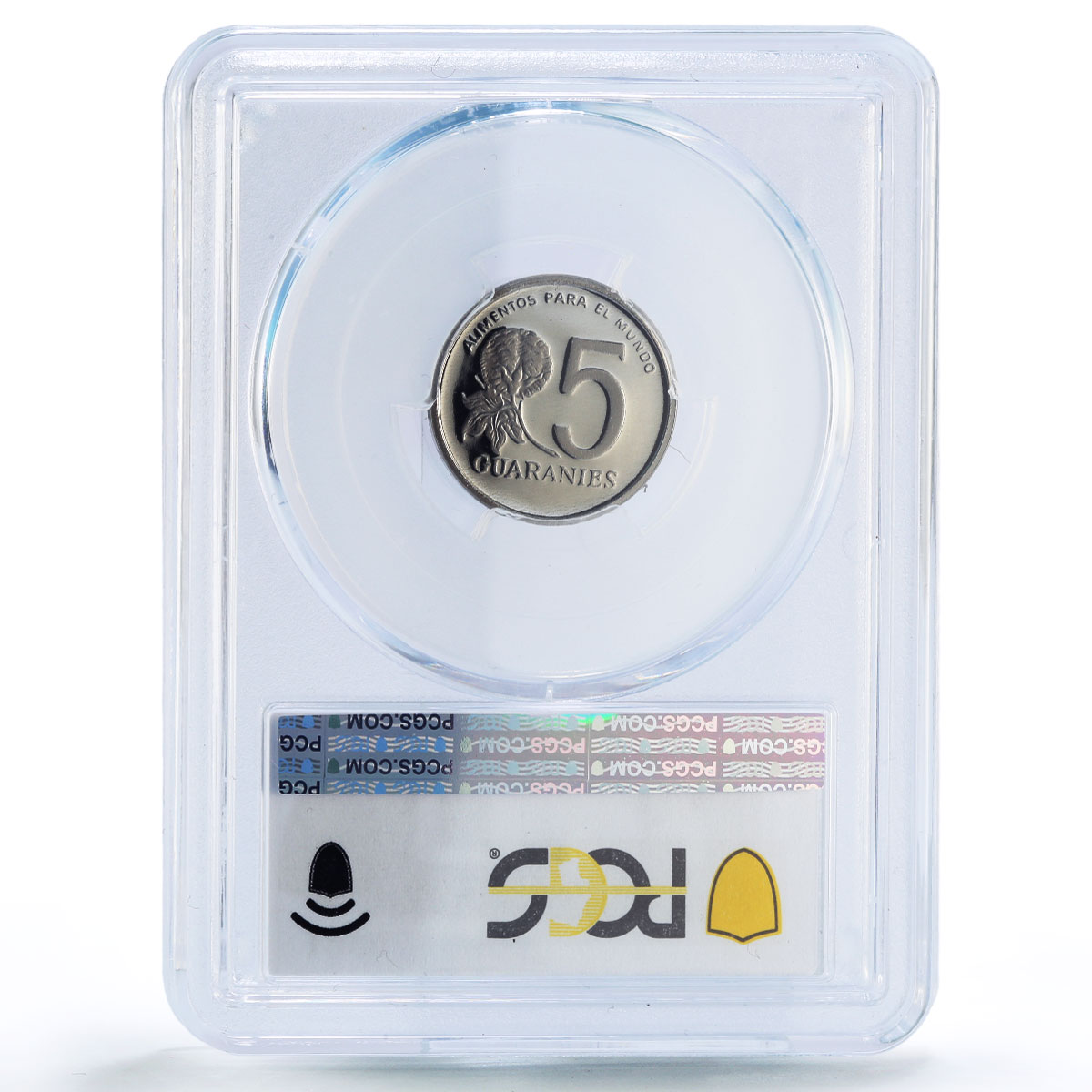 Paraguay 5 guaranies FAO World Food Day Woman Flower PR70 PCGS NiSteel coin 1980