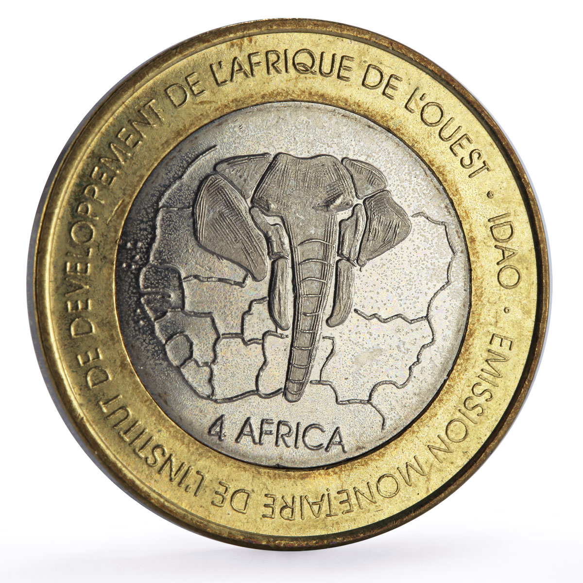 Benin 6000 francs Beijing Olympics Four Africa Fantasy X#45 bimetal coin 2005