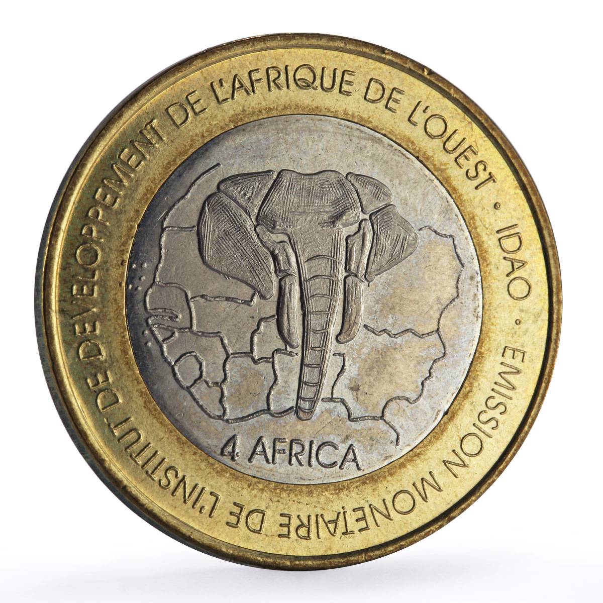 Benin 6000 francs Papal Visit Pope John Paul II Four Africa bimetal coin 2005
