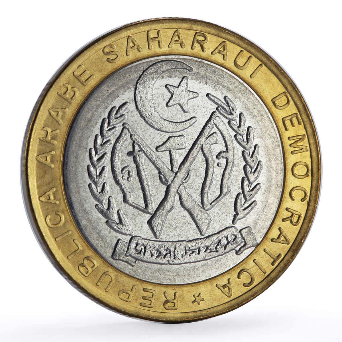 Saharawi 500 pesetas Arab Culture Namur Fair Music Fantasy bimetal coin 2010